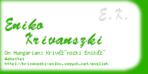 eniko krivanszki business card